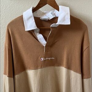 Champion Rugby Long Sleeve Brown Shirt Size XL NWT
